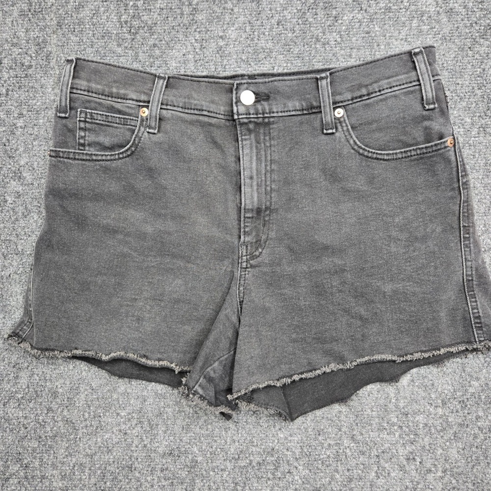 Signature by Levi Strauss Heritage High Rise Shorts Raw Hem Womens Size 14 W34